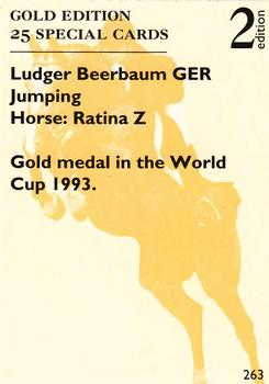 1995 Collect-A-Card Equestrian #263 Ludger Beerbaum / Ratina Z Back